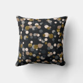 紙吹雪桃、カエデ、グレー、金ゴールドグリッター クッション (裏面)