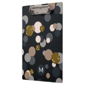 紙吹雪桃、カエデ、グレー、金ゴールドグリッター クリップボード (左)