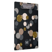 紙吹雪桃、カエデ、グレー、金ゴールドグリッター クリップボード (右)