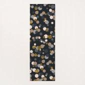 紙吹雪桃、カエデ、グレー、金ゴールドグリッター ヨガマット (裏面)