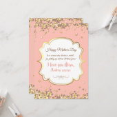 紙吹雪母の日のグリーティングカード カード (正面/裏面インサイチュ)