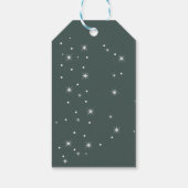 紙吹雪水彩松の木の枝 ギフトタグ (裏面)