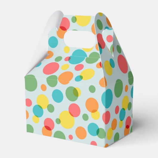 紙吹雪水玉模様ボーイズ写真誕生日パーティー フェイバーボックス (裏面サイド)