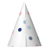 紙吹雪準備完了ドットパーティー帽子 パーティーハット (裏面)