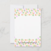 紙吹雪点々のあるベビーシャワー招待状 招待状 (裏面)