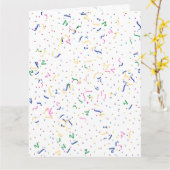 紙吹雪空白の（背景色の追加） カード (黄色い花)