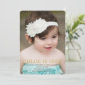 紙吹雪第1誕生日招待状 招待状 (スタンド正面)