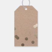 紙吹雪素朴クラフトと金ゴールド ギフトタグ (裏面)