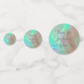 紙吹雪結婚の緑の母の真珠の緑の色相 コンフェッティ (裏面)