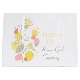 紙吹雪結婚の花の女の子が大抱き枕を好む ラージペーパーバッグ