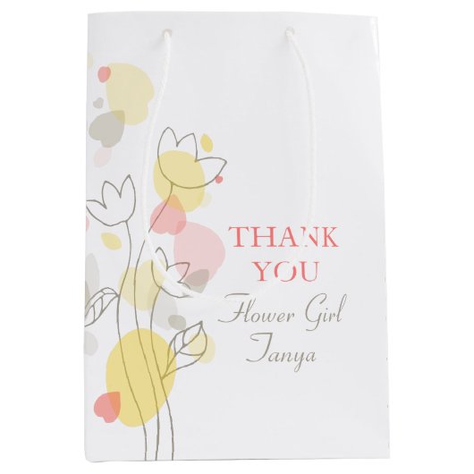 紙吹雪結婚の花の女の子の好意ミディアム抱き枕 ミディアムペーパーバッグ (正面)