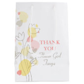 紙吹雪結婚の花の女の子の好意ミディアム抱き枕 ミディアムペーパーバッグ (裏面)