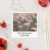 紙吹雪結婚バラ花弁 スタンダードカクテルナプキン (インサイチュ)