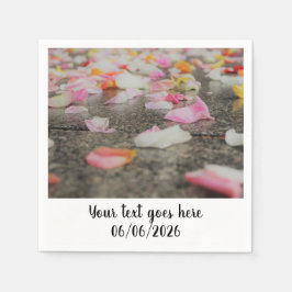 紙吹雪結婚バラ花弁 スタンダードカクテルナプキン