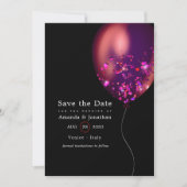 紙吹雪結婚バルーン セーブザデート (正面)