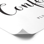 紙吹雪結婚式のサイン少し取って下さい ポスター (角)