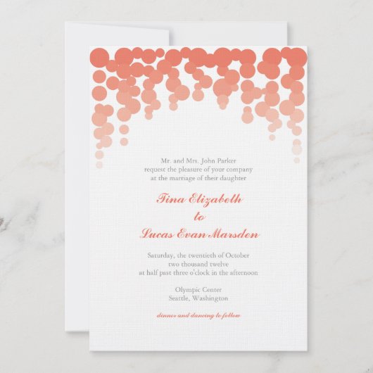 紙吹雪結婚式招待状 招待状 (正面)