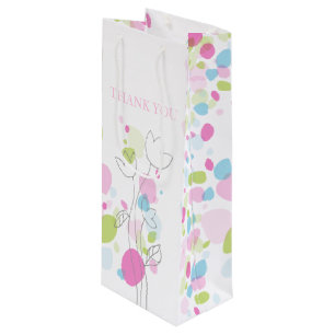 紙吹雪結婚花びら感謝していのワインバッグ ワインギフトバッグ