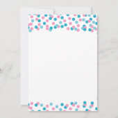 紙吹雪航海のガールズベビーシャワー招待状 招待状 (裏面)