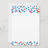 紙吹雪航海のボーイズベビーシャワー招待状 招待状 (裏面)