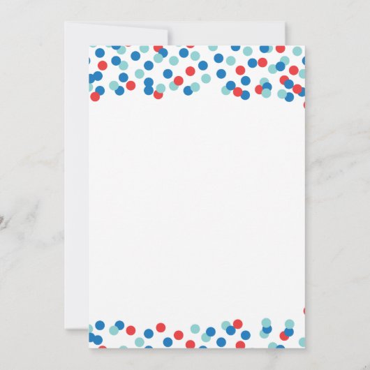 紙吹雪航海のボーイズベビーシャワー招待状 招待状 (裏面)