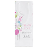 紙吹雪花びら結婚のブライドメイド好きワインバッグ ワインギフトバッグ (裏面)