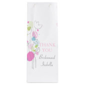 紙吹雪花びら結婚のブライドメイド好きワインバッグ ワインギフトバッグ (正面)