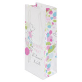 紙吹雪花びら結婚のブライドメイド好きワインバッグ ワインギフトバッグ (正面アングル)