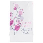 紙吹雪花びら結婚の花女の子の好意抱き枕 スモールペーパーバッグ (正面)