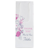 紙吹雪花びら結婚メイド・オブ・オーナー（花嫁付き添い人）ワインバッグ ワインギフトバッグ (正面)