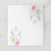 紙吹雪花ピンク青グリーン座席表 プレイスカード (外部開封)