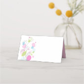 紙吹雪花ピンク青グリーン座席表 プレイスカード (裏面)