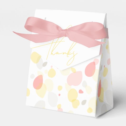 紙吹雪花感謝してい結婚式の引き出物箱 フェイバーボックス (正面サイド)