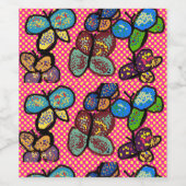 紙吹雪蝶ソックスコーヒーマグ木箱 ワインラベル (シングルラベル)