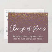 紙吹雪計画の変更延期結婚日 ポストカード (正面/裏面)