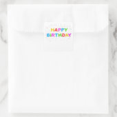 紙吹雪誕生日シール スクエアシール (バッグ)