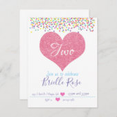 紙吹雪誕生日招待状 招待状 (正面/裏面)