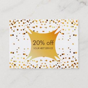 紙吹雪金ゴールドクーポン割引ギフト券 割引カード