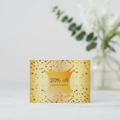 紙吹雪金ゴールドクーポン割引ギフト券 割引カード (スタンド正面)