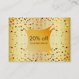 紙吹雪金ゴールドクーポン割引ギフト券 割引カード