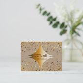 紙吹雪金ゴールドクーポン割引ギフト券 割引カード (スタンド正面)