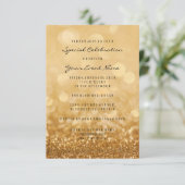 紙吹雪金ゴールドグラムグリッター銀ミニマル色 招待状 (スタンド正面)