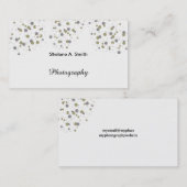 紙吹雪金ゴールドモダン赤面 名刺 (正面/裏面)