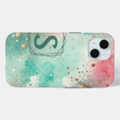 紙吹雪魔法モノグラムイニシャルカスタム Case-Mate iPhoneケース (裏面 (横))