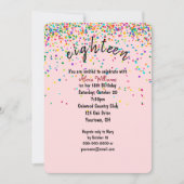 紙吹雪18th誕生日パーティー 招待状 (正面)