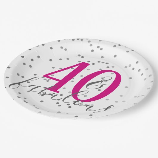 紙吹雪40およびすばらしい誕生会のプレート ペーパープレート (アングル)