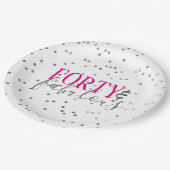 紙吹雪40と素晴らしい誕生日パーティーのプレート ペーパープレート (アングル)