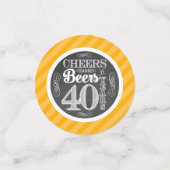 紙吹雪40年のへの応援そしてビールテーブルの コンフェッティ (スモール正面)