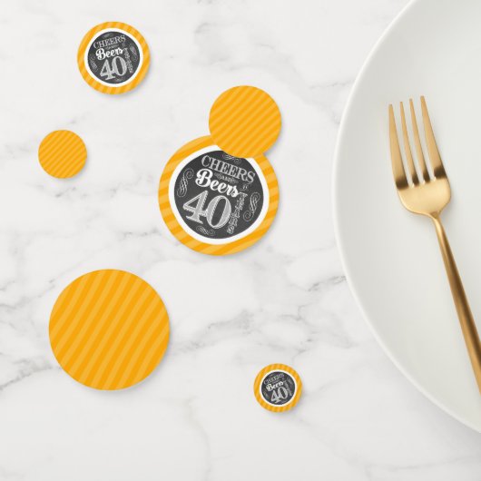 紙吹雪40年のへの応援そしてビールテーブルの コンフェッティ (グループ)