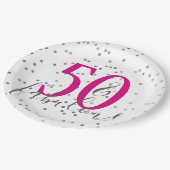 紙吹雪50と素晴らしい誕生日パーティープレート ペーパープレート (アングル)